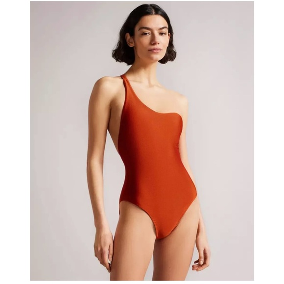 NWOT TED BAKER Renora One Shoulder One Piece Swimsuit - Picture 1 of 2